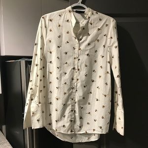 Victoria Beckham For Target Bee Print Blouse Sz S